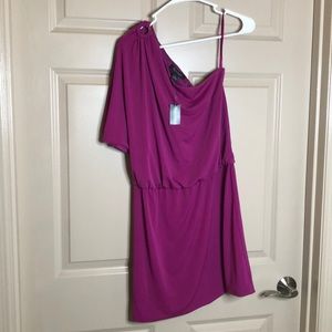 NWT White House black market, purple one shoulder
